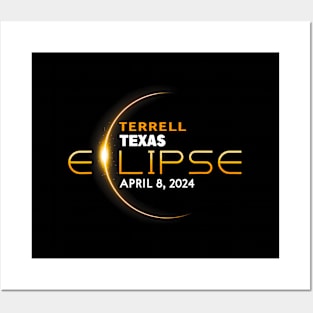 Terrell Texas Total Solar Eclipse 2024 Posters and Art